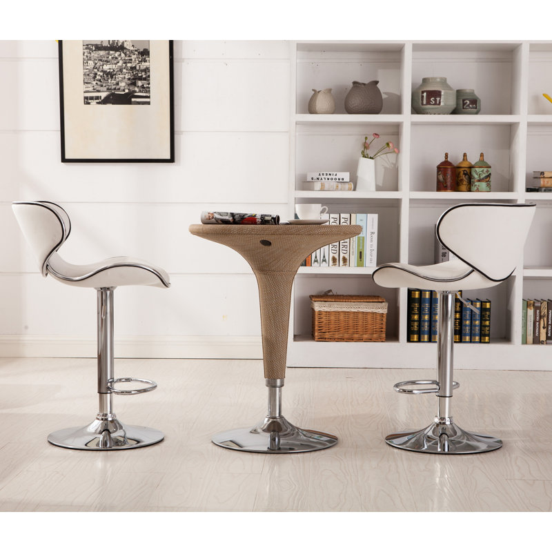 Wrought Studio Allure Swivel Adjustable Height Bar Stool & Reviews